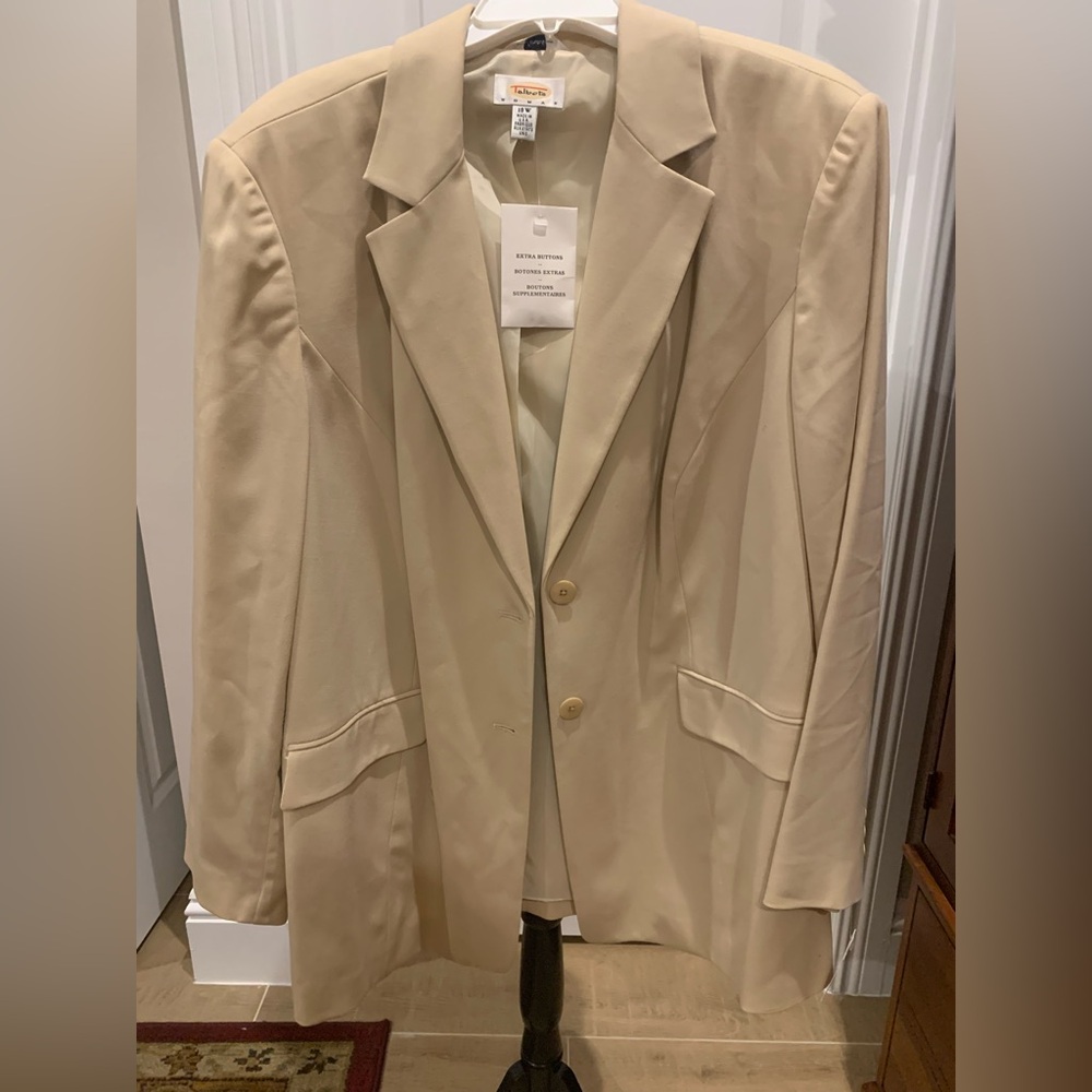 Talbots Beige Women's Wool Blazer and a Skirt Suit (New with Tags)